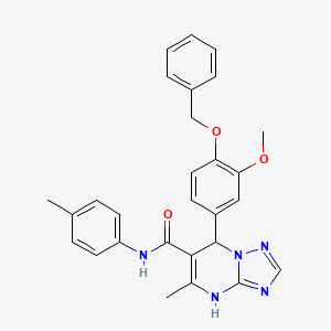 7-[4-(benzyloxy)-3-methoxyphenyl]-5-methyl-N-(4-methylphenyl)-4,7-dihydro[1,2,4]triazolo[1,5-a]pyrimidine-6-carboxamide