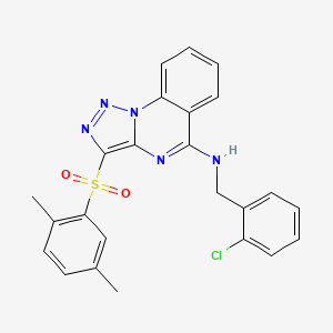 molecular formula C24H20ClN5O2S B2751082 N-(2-chlorobenzyl)-3-[(2,5-dimethylphenyl)sulfonyl][1,2,3]triazolo[1,5-a]quinazolin-5-amine CAS No. 866807-78-5
