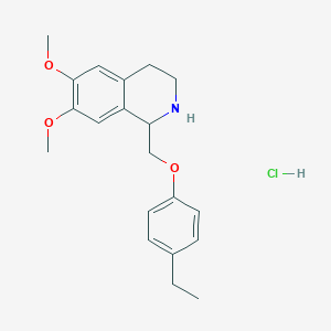 molecular formula C20H26ClNO3 B2751095 1-((4-Ethylphenoxy)methyl)-6,7-dimethoxy-1,2,3,4-tetrahydroisoquinoline hydrochloride CAS No. 1216774-30-9