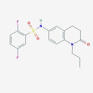 molecular formula C18H18F2N2O3S B2751117 2,5-difluoro-N-(2-oxo-1-propyl-1,2,3,4-tetrahydroquinolin-6-yl)benzenesulfonamide CAS No. 941906-25-8