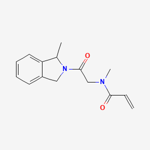 molecular formula C15H18N2O2 B2751121 N-Methyl-N-[2-(1-methyl-1,3-dihydroisoindol-2-yl)-2-oxoethyl]prop-2-enamide CAS No. 2201433-49-8