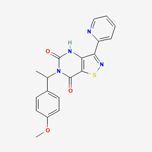 molecular formula C19H16N4O3S B2751123 6-(1-(4-methoxyphenyl)ethyl)-3-(pyridin-2-yl)isothiazolo[4,5-d]pyrimidine-5,7(4H,6H)-dione CAS No. 1251589-62-4