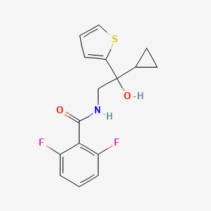 molecular formula C16H15F2NO2S B2751132 N-(2-环丙基-2-羟基-2-(噻吩-2-基)乙基)-2,6-二氟苯甲酰胺 CAS No. 1396887-09-4