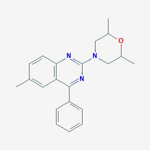 molecular formula C21H23N3O B2751139 2,6-Dimethyl-4-(6-methyl-4-phenylquinazolin-2-yl)morpholine CAS No. 850800-55-4