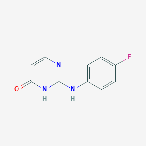 molecular formula C10H8FN3O B275114 2-(4-fluoroanilino)-4(3H)-pyrimidinone 