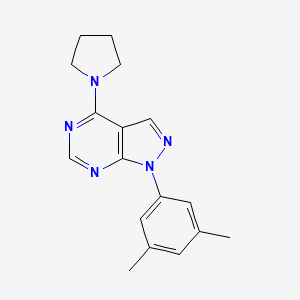 molecular formula C17H19N5 B2751141 1-(3,5-二甲基苯基)-4-(吡咯烷-1-基)-1H-吡唑并[3,4-d]嘧啶 CAS No. 955320-11-3