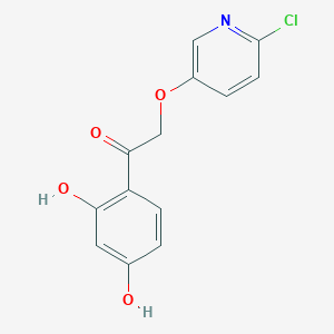 molecular formula C13H10ClNO4 B2751142 6-{2-[(6-Chloropyridin-3-yl)oxy]-1-hydroxyethylidene}-3-hydroxycyclohexa-2,4-dien-1-one CAS No. 2094962-92-0