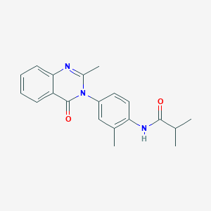 molecular formula C20H21N3O2 B2751145 N-(2-methyl-4-(2-methyl-4-oxoquinazolin-3(4H)-yl)phenyl)isobutyramide CAS No. 904272-50-0
