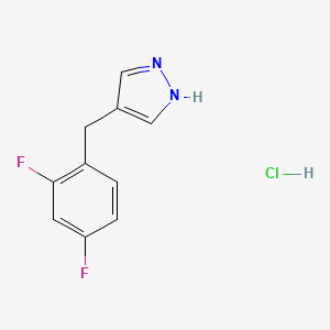 molecular formula C10H9ClF2N2 B2751147 4-[(2,4-difluorophenyl)methyl]-1H-pyrazole hydrochloride CAS No. 2219407-32-4