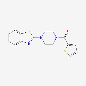 molecular formula C16H15N3OS2 B2751148 (4-(Benzo[d]thiazol-2-yl)piperazin-1-yl)(thiophen-2-yl)methanone CAS No. 681157-85-7