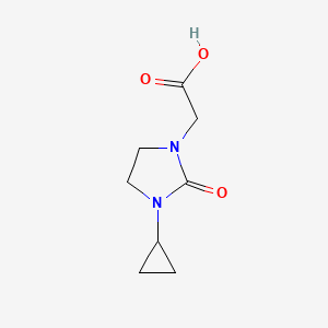 molecular formula C8H12N2O3 B2751150 2-(3-Cyclopropyl-2-oxoimidazolidin-1-yl)acetic acid CAS No. 1520471-33-3