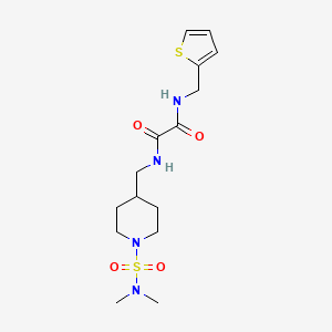 molecular formula C15H24N4O4S2 B2751151 N1-((1-(N,N-dimethylsulfamoyl)piperidin-4-yl)methyl)-N2-(thiophen-2-ylmethyl)oxalamide CAS No. 2034458-60-9