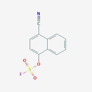 molecular formula C11H6FNO3S B2751153 1-Cyano-4-fluorosulfonyloxynaphthalene CAS No. 2411283-71-9