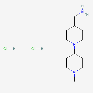 molecular formula C12H27Cl2N3 B2751159 (1'-Methyl-[1,4'-bipiperidin]-4-yl)methanamine dihydrochloride CAS No. 1269050-34-1
