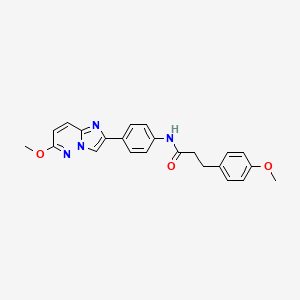 molecular formula C23H22N4O3 B2751169 N-(4-(6-甲氧基咪唑并[1,2-b]嘧啶-2-基)苯基)-3-(4-甲氧基苯基)丙酰胺 CAS No. 953216-40-5
