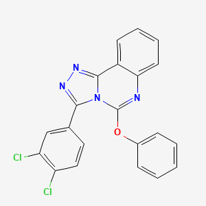 molecular formula C21H12Cl2N4O B2751176 3-(3,4-Dichlorophenyl)-5-phenoxy-[1,2,4]triazolo[4,3-c]quinazoline CAS No. 477853-50-2