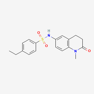 molecular formula C18H20N2O3S B2751178 4-ethyl-N-(1-methyl-2-oxo-1,2,3,4-tetrahydroquinolin-6-yl)benzenesulfonamide CAS No. 922105-68-8
