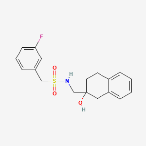 molecular formula C18H20FNO3S B2751183 1-(3-氟苯基)-N-((2-羟基-1,2,3,4-四氢萘-2-基)甲基)甲磺酰胺 CAS No. 1421528-90-6