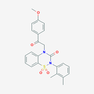 molecular formula C24H22N2O5S B2751184 2-(2,3-二甲基苯基)-4-(2-(4-甲氧基苯基)-2-氧代乙基)-2H-苯并[e][1,2,4]噻二嗪-3(4H)-酮 1,1-二氧化物 CAS No. 941944-73-6