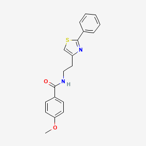 molecular formula C19H18N2O2S B2751205 4-甲氧基-N-(2-(2-苯基噻唑-4-基)乙基)苯甲酰胺 CAS No. 863512-98-5