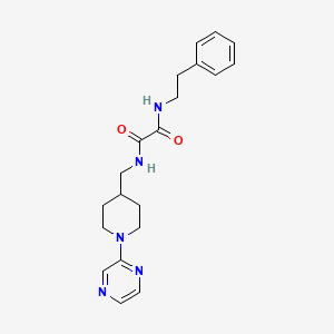 molecular formula C20H25N5O2 B2751208 N1-phenethyl-N2-((1-(pyrazin-2-yl)piperidin-4-yl)methyl)oxalamide CAS No. 1396876-23-5