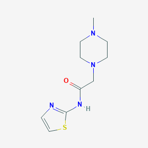 molecular formula C10H16N4OS B275122 2-(4-methylpiperazin-1-yl)-N-(1,3-thiazol-2-yl)acetamide 