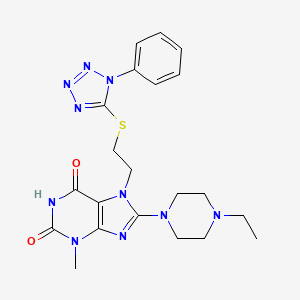 8-(4-Ethylpiperazin-1-yl)-3-methyl-7-[2-(1-phenyltetrazol-5-yl)sulfanylethyl]purine-2,6-dione