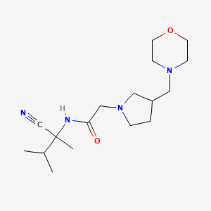 molecular formula C17H30N4O2 B2751231 N-(2-氰代-3-甲基丁基)-2-[3-(吗啉-4-基甲基)吡咯烷-1-基]乙酰胺 CAS No. 1436242-95-3