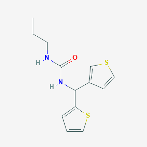 molecular formula C13H16N2OS2 B2751236 1-丙基-3-(噻吩-2-基(噻吩-3-基)甲基)脲 CAS No. 2034459-45-3