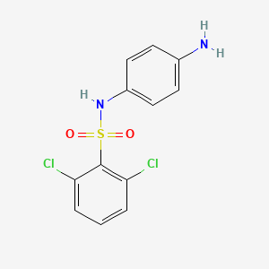 molecular formula C12H10Cl2N2O2S B2751245 N-(4-氨基苯基)-2,6-二氯苯-1-磺酰胺 CAS No. 793715-97-6