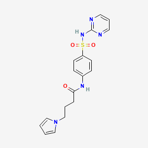 molecular formula C18H19N5O3S B2751246 N-(4-(N-(嘧啶-2-基)磺酰氨基)苯基)-4-(1H-吡咯-1-基)丁酰胺 CAS No. 1251633-01-8