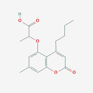 B2751248 2-[(4-butyl-7-methyl-2-oxo-2H-chromen-5-yl)oxy]propanoic acid CAS No. 843620-39-3