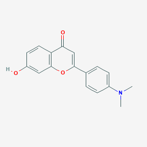 molecular formula C17H15NO3 B2751259 2-[4-(二甲胺基)苯基]-7-羟基-4H-1-苯并吡喃-4-酮 CAS No. 183133-36-0