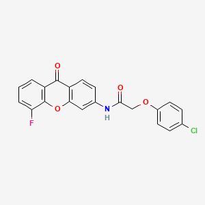 molecular formula C21H13ClFNO4 B2751260 2-(4-氯苯氧基)-N-(5-氟-9-氧代-9H-黄色素-3-基)乙酰胺 CAS No. 886171-94-4