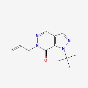 molecular formula C13H18N4O B2751262 6-烯丙基-1-(叔丁基)-4-甲基-1H-吡唑并[3,4-d]吡啶嗪-7(6H)-酮 CAS No. 1172395-61-7