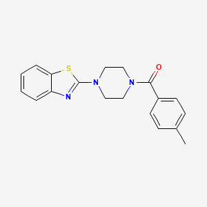 molecular formula C19H19N3OS B2751265 [4-(1,3-苯并噻唑-2-基)哌嗪基](4-甲基苯基)甲酮 CAS No. 309276-74-2