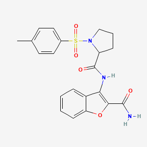B2751267 N-(2-carbamoylbenzofuran-3-yl)-1-tosylpyrrolidine-2-carboxamide CAS No. 1048387-23-0