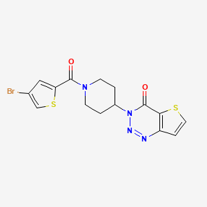 molecular formula C15H13BrN4O2S2 B2751272 3-(1-(4-溴噻吩-2-羰基)哌啶-4-基)噻吩并[3,2-d][1,2,3]三嗪-4(3H)-酮 CAS No. 2034532-66-4