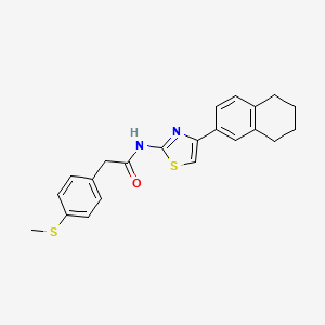 molecular formula C22H22N2OS2 B2751279 2-(4-(methylthio)phenyl)-N-(4-(5,6,7,8-tetrahydronaphthalen-2-yl)thiazol-2-yl)acetamide CAS No. 919851-28-8