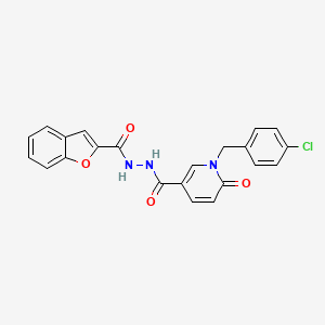 N'-(benzofuran-2-carbonyl)-1-(4-chlorobenzyl)-6-oxo-1,6-dihydropyridine-3-carbohydrazide