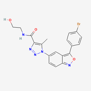 molecular formula C19H16BrN5O3 B2751308 1-(3-(4-溴苯基)苯并[c]异噁唑-5-基)-N-(2-羟乙基)-5-甲基-1H-1,2,3-三唑-4-甲酰胺 CAS No. 951897-51-1