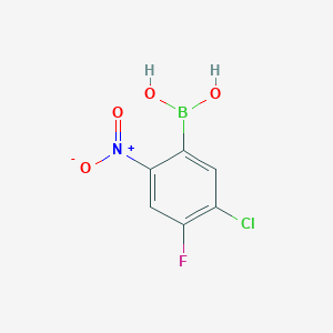 molecular formula C6H4BClFNO4 B2751311 5-氯-4-氟-2-硝基苯硼酸 CAS No. 2377605-87-1