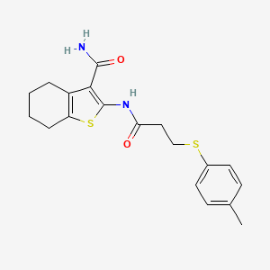 B2751313 2-(3-(p-Tolylthio)propanamido)-4,5,6,7-tetrahydrobenzo[b]thiophene-3-carboxamide CAS No. 895463-05-5