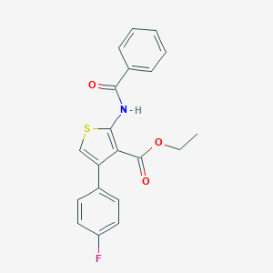 molecular formula C20H16FNO3S B275133 Ethyl 2-benzamido-4-(4-fluorophenyl)thiophene-3-carboxylate 
