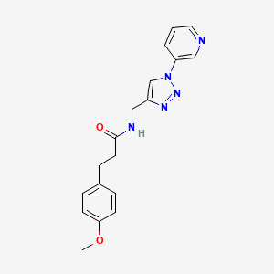 3-(4-methoxyphenyl)-N-((1-(pyridin-3-yl)-1H-1,2,3-triazol-4-yl)methyl)propanamide