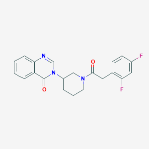 molecular formula C21H19F2N3O2 B2751347 3-(1-(2-(2,4-difluorophenyl)acetyl)piperidin-3-yl)quinazolin-4(3H)-one CAS No. 2034462-88-7