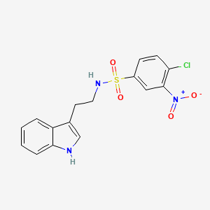 molecular formula C16H14ClN3O4S B2751348 4-氯-N-[2-(1H-吲哚-3-基)乙基]-3-硝基苯磺酰胺 CAS No. 880139-18-4