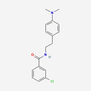 molecular formula C17H19ClN2O B2751350 3-氯-N-(4-(二甲胺)苯乙酰胺 CAS No. 953167-63-0