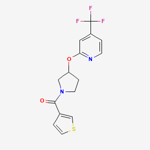 Thiophen-3-yl(3-((4-(trifluoromethyl)pyridin-2-yl)oxy)pyrrolidin-1-yl)methanone