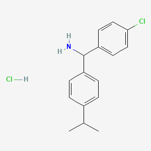 (4-Chlorophenyl)-(4-propan-2-ylphenyl)methanamine;hydrochloride